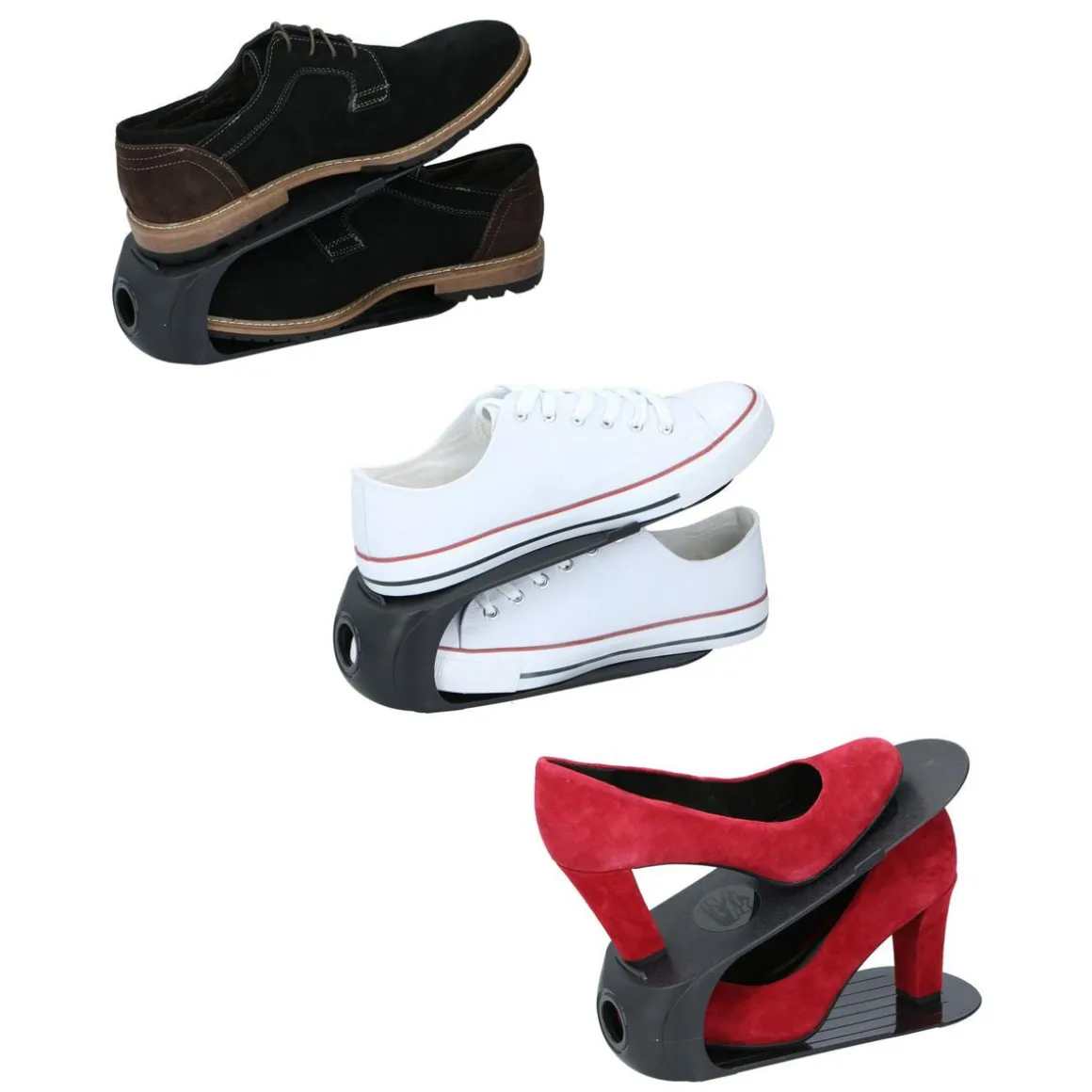 Schuhstapler 3er Set schwarz