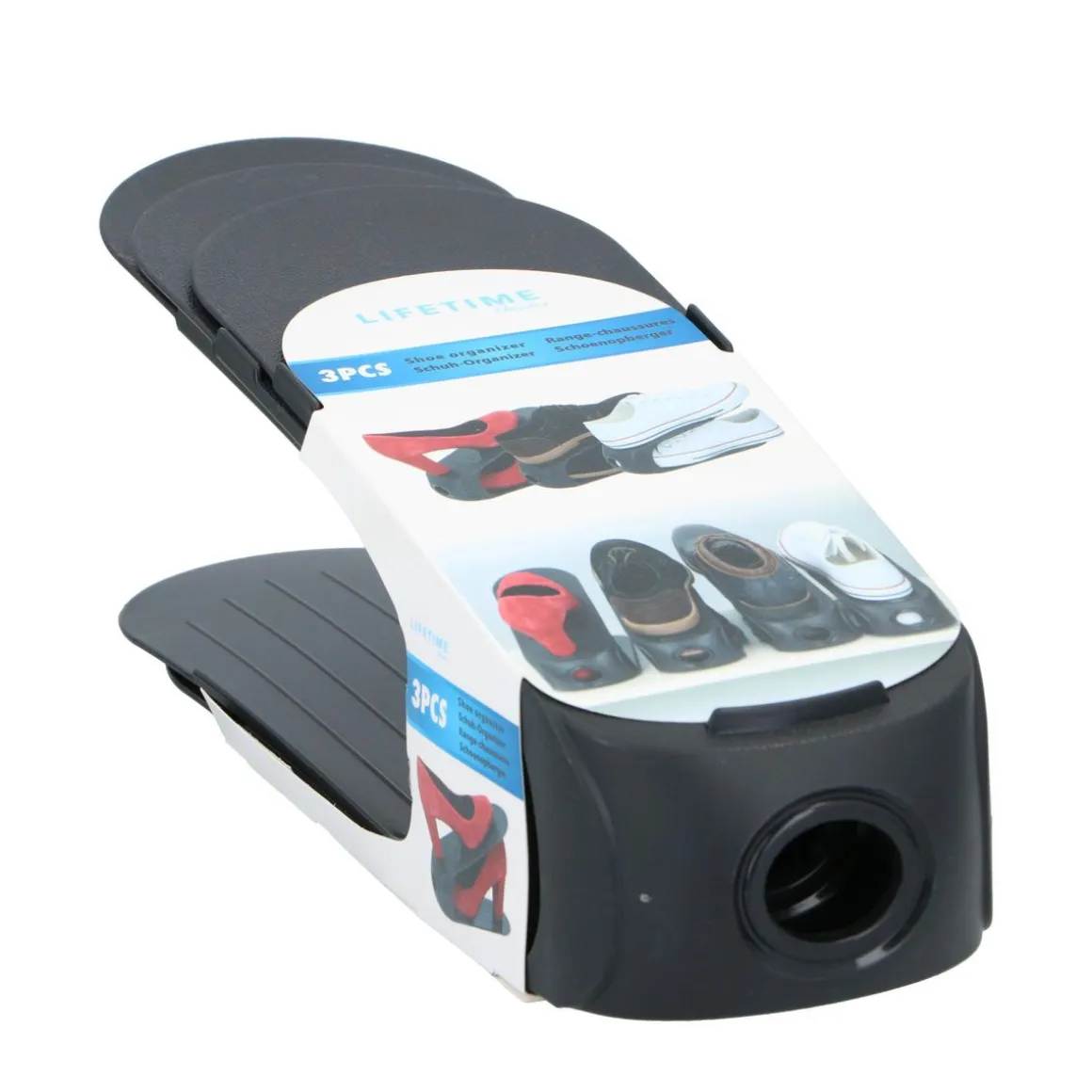 Schuhstapler 3er Set schwarz