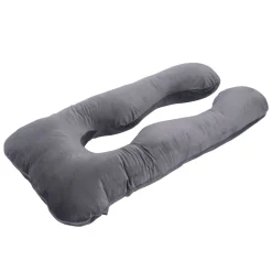 Schwangerschaftskissen Stillkissen U-Form 140 x 70 cm anthrazit