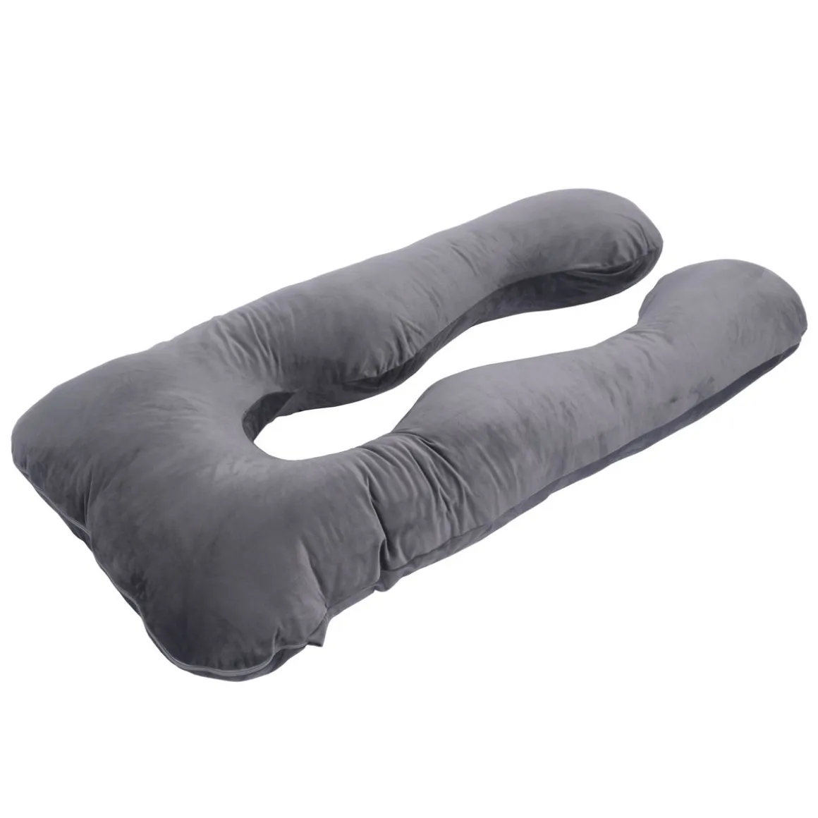 Schwangerschaftskissen Stillkissen U-Form 140 x 70 cm anthrazit