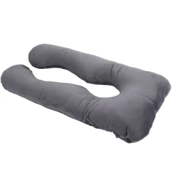Schwangerschaftskissen Stillkissen U-Form 140 x 70 cm anthrazit