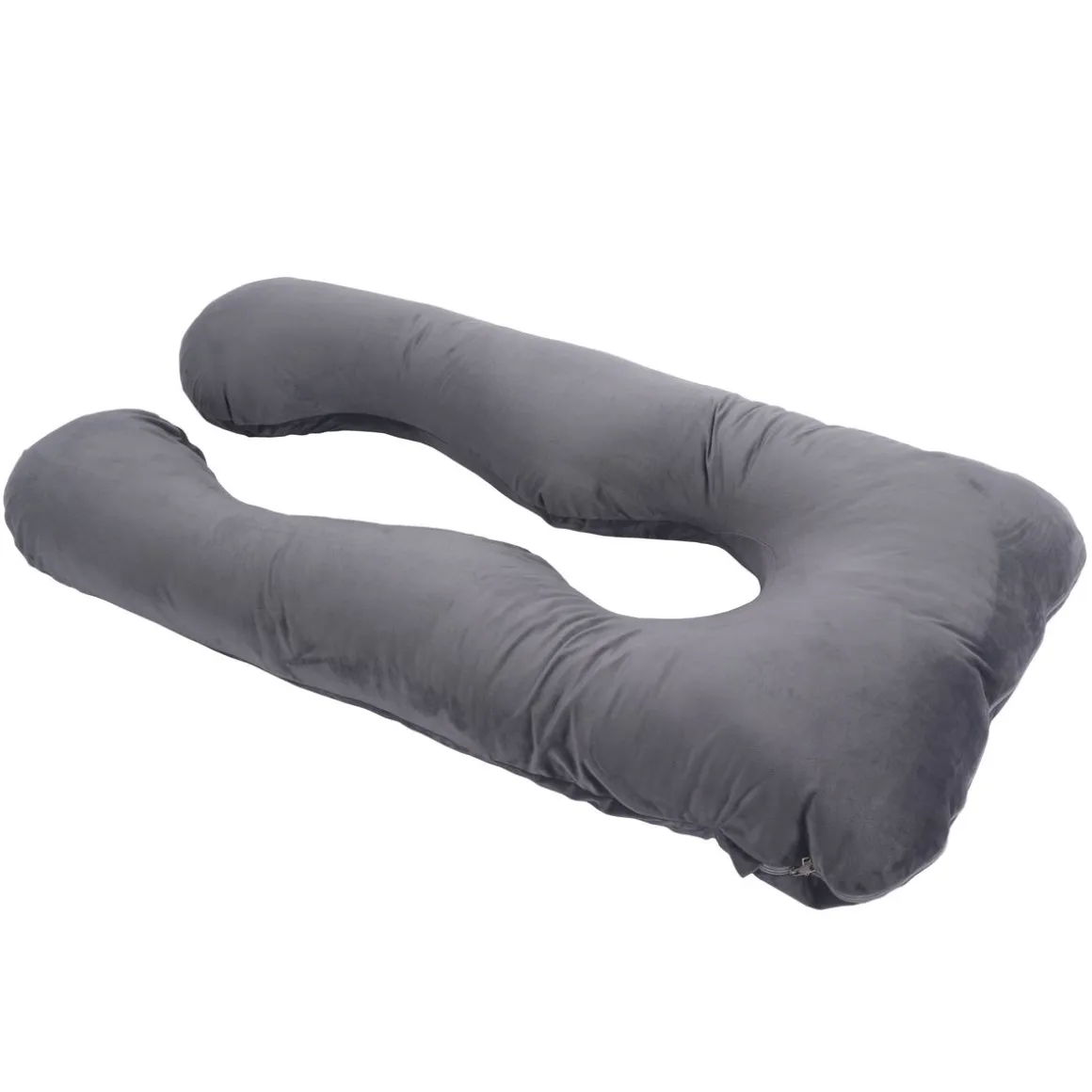 Schwangerschaftskissen Stillkissen U-Form 140 x 70 cm anthrazit