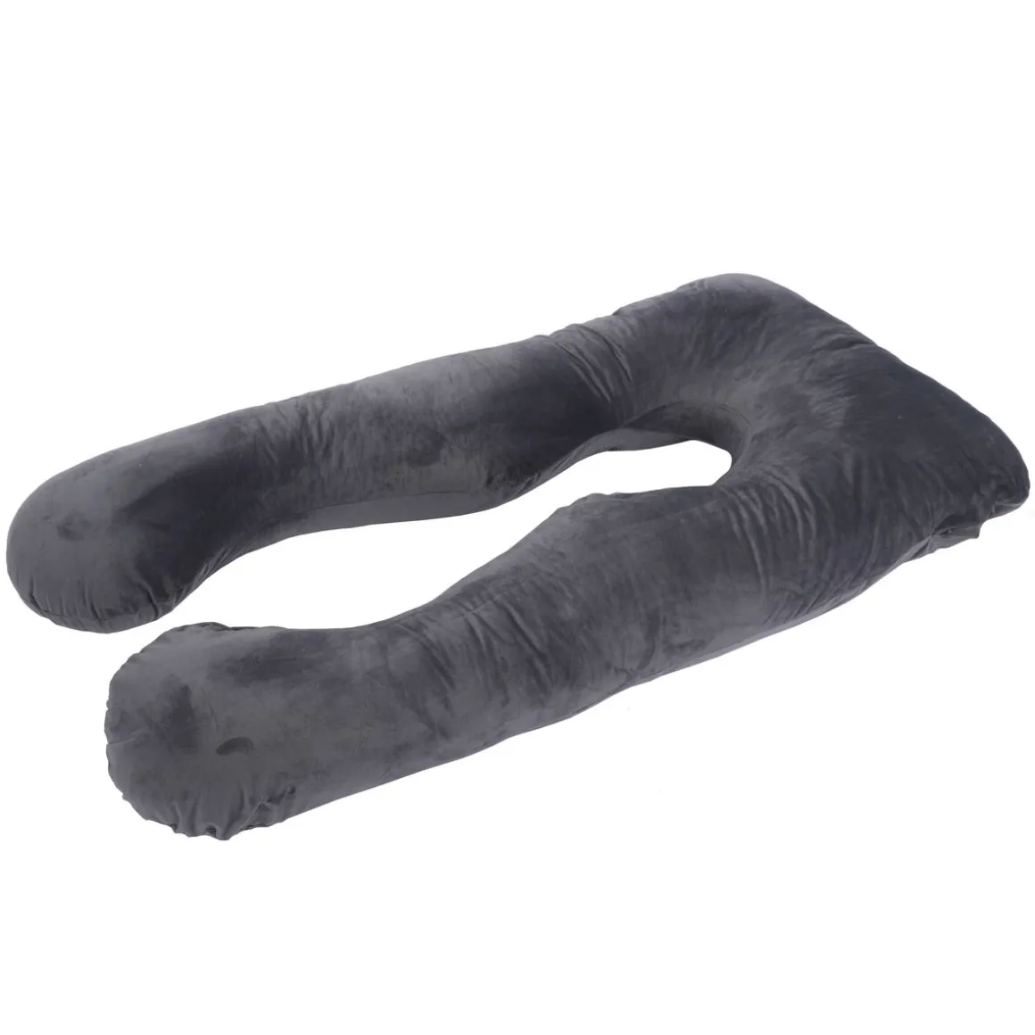 Schwangerschaftskissen Stillkissen U-Form 140 x 70 cm anthrazit