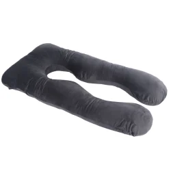 Schwangerschaftskissen Stillkissen U-Form 140 x 70 cm anthrazit