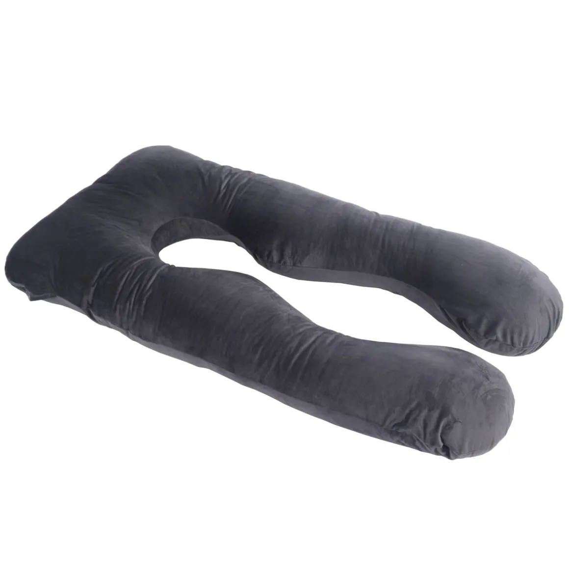 Schwangerschaftskissen Stillkissen U-Form 140 x 70 cm anthrazit
