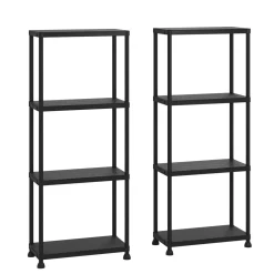 Schwerlastregal 2er Set schwarz 60 x 30 x 133 cm