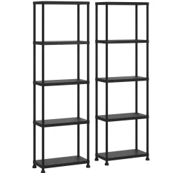 Schwerlastregal 2er Set schwarz 60 x 30 x 175 cm