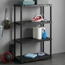 Schwerlastregal 90 x 43 x 140 cm schwarz