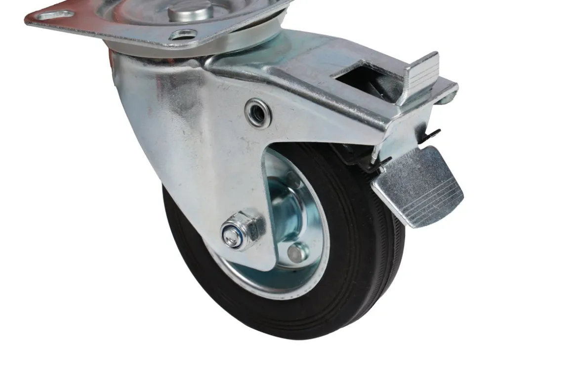 Schwerlastrollen Vollgummi 4er Set 100 mm