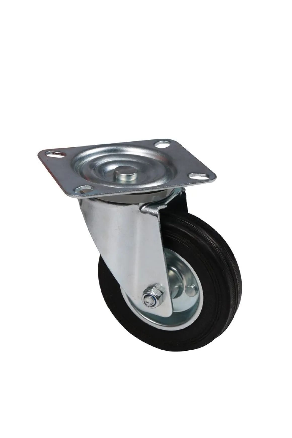 Schwerlastrollen Vollgummi 4er Set 125 mm