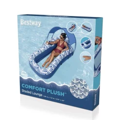 Schwimmliege Comfort Plush mit Sonnenschutzdach 190 x 104 cm