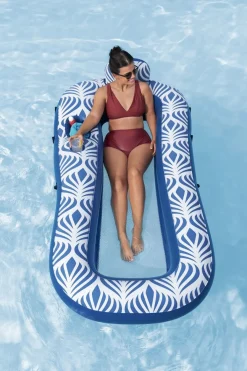 Schwimmliege Comfort Plush mit Sonnenschutzdach 190 x 104 cm