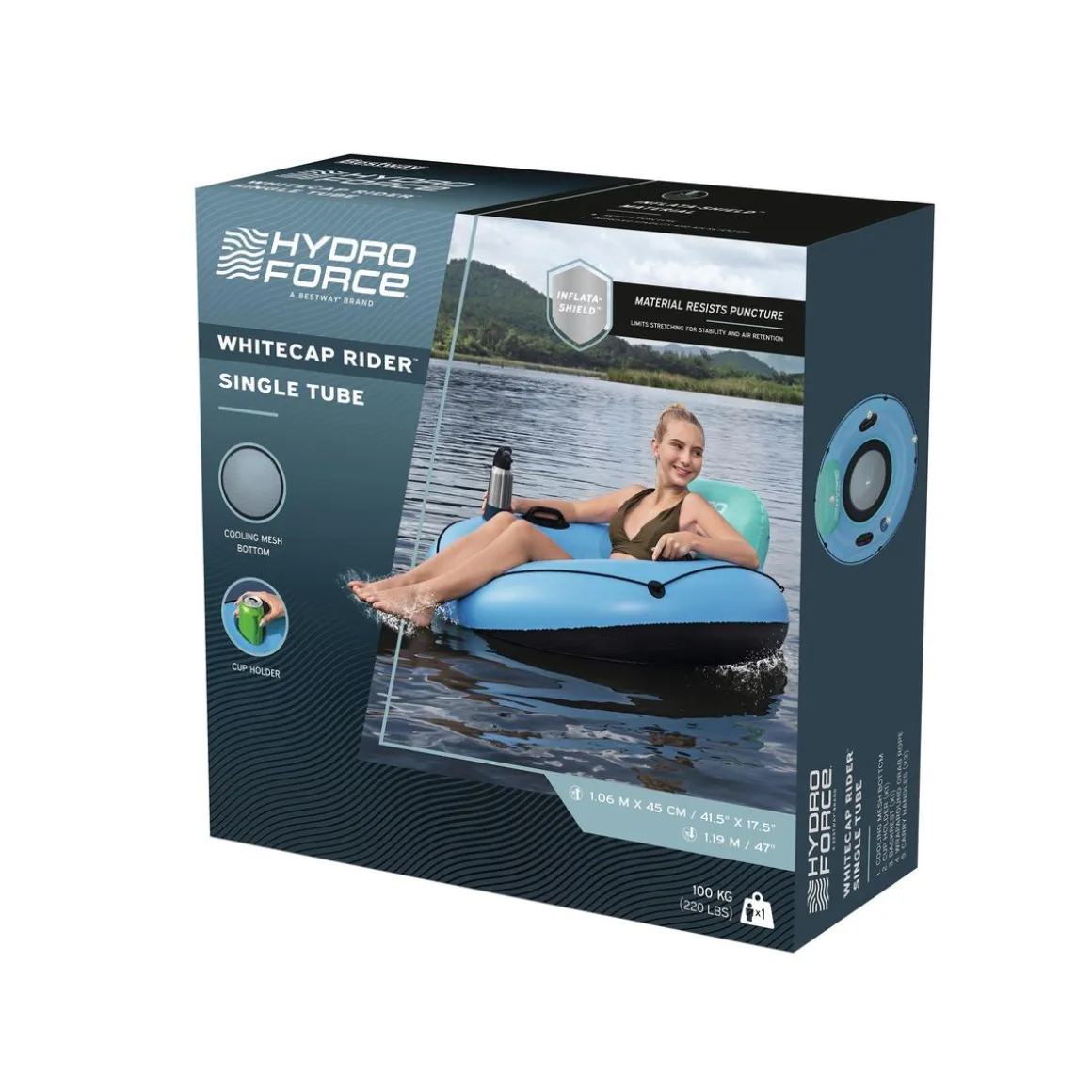 Schwimmring mit Rückenlehne White Cap Rider 122 cm