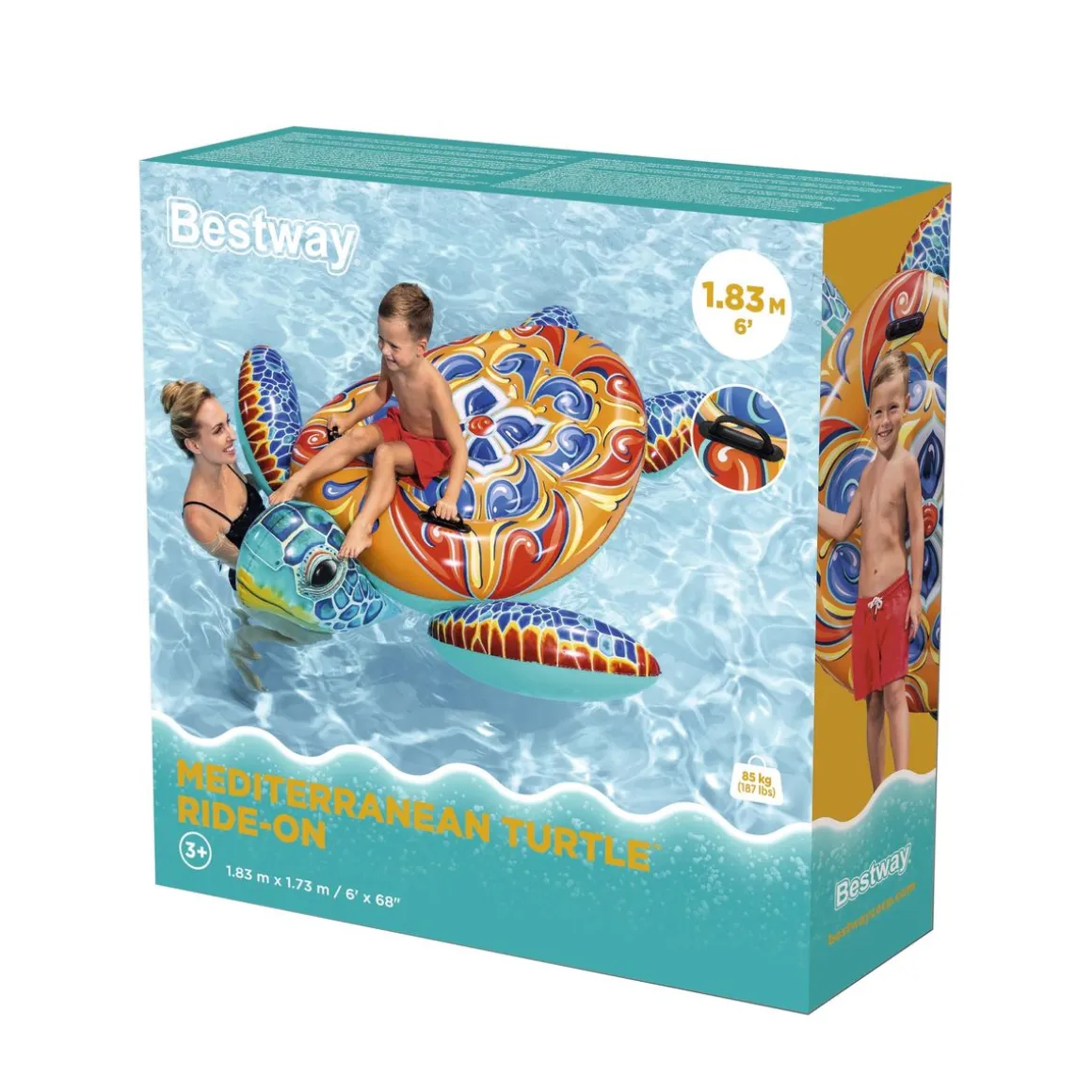 Schwimmtier Schildkröte Mediterranean Turtle 186 x 168 x 42 cm
