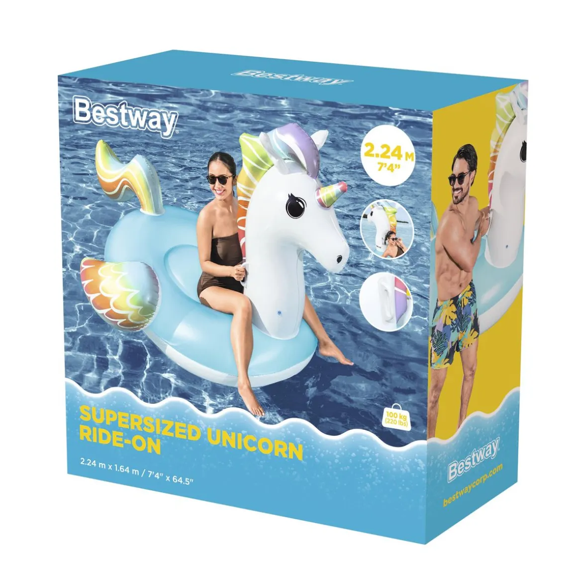 Schwimmtier Supersized Unicorn 233 x 156 x 136 cm