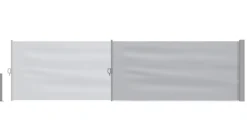 Seitenmarkise VIA 100 x 400 cm grau