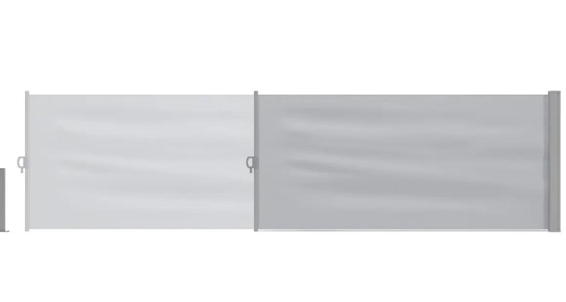 Seitenmarkise VIA 100 x 400 cm grau