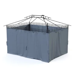 Seitenwände Gartenpavillon LED ROYAL 4 x 3 m grau