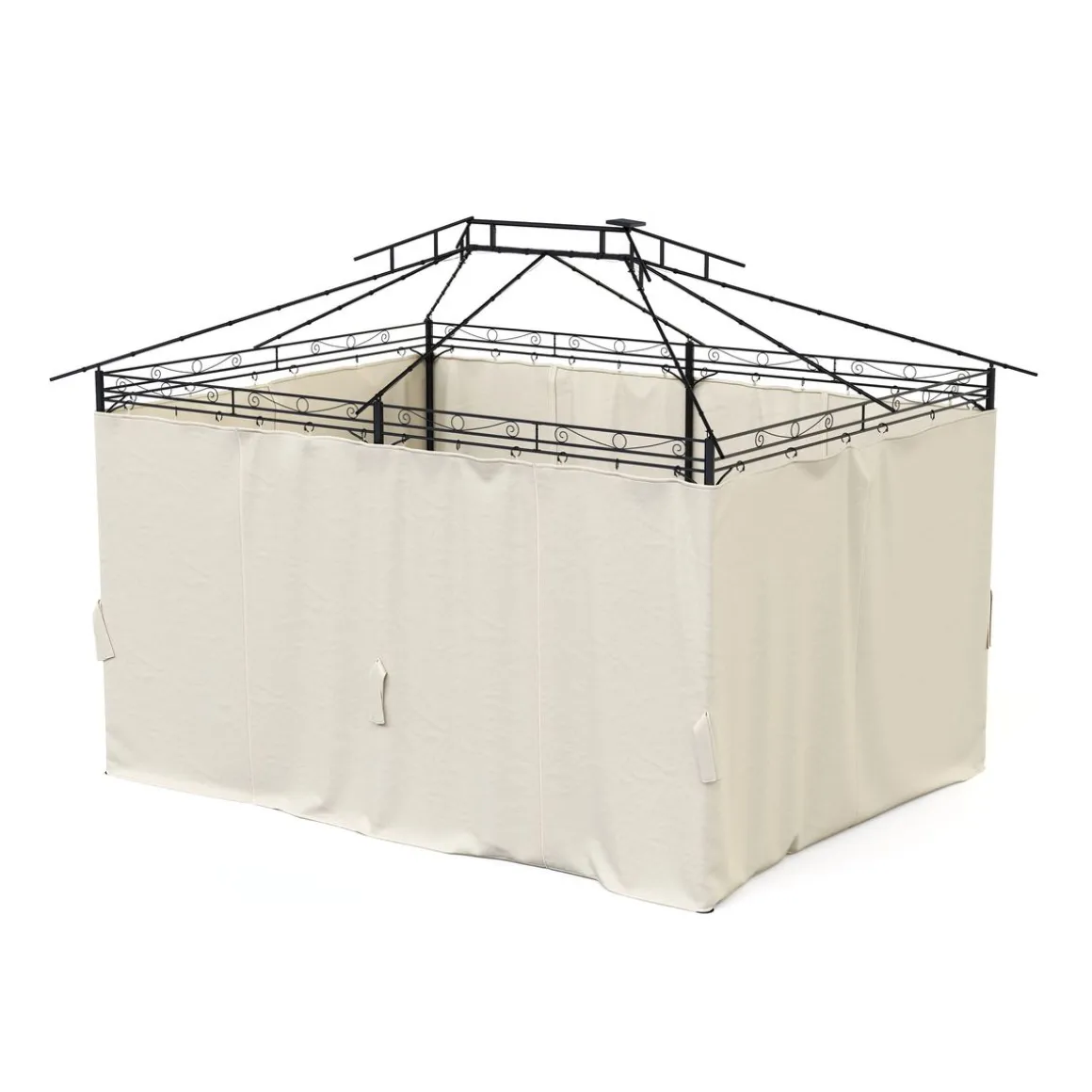 Seitenwände Gartenpavillon LED ROYAL 4 x 3 m beige