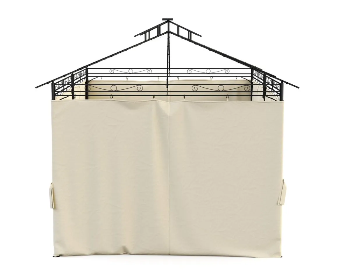 Seitenwände Gartenpavillon LED ROYAL 4 x 3 m beige