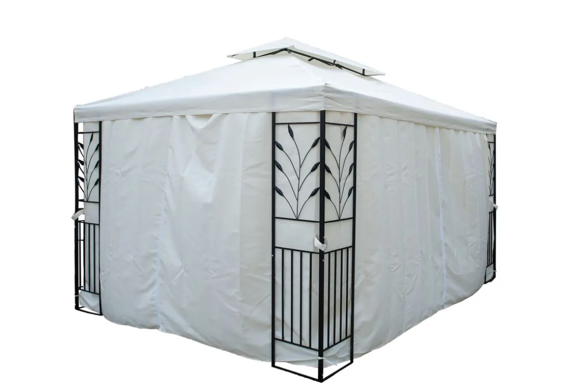 Seitenwände Gartenpavillon LAVEN 4 x 3 m beige