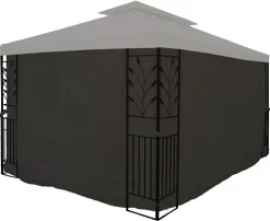 Seitenwände Gartenpavillon LAVEN 4 x 3 m anthrazit