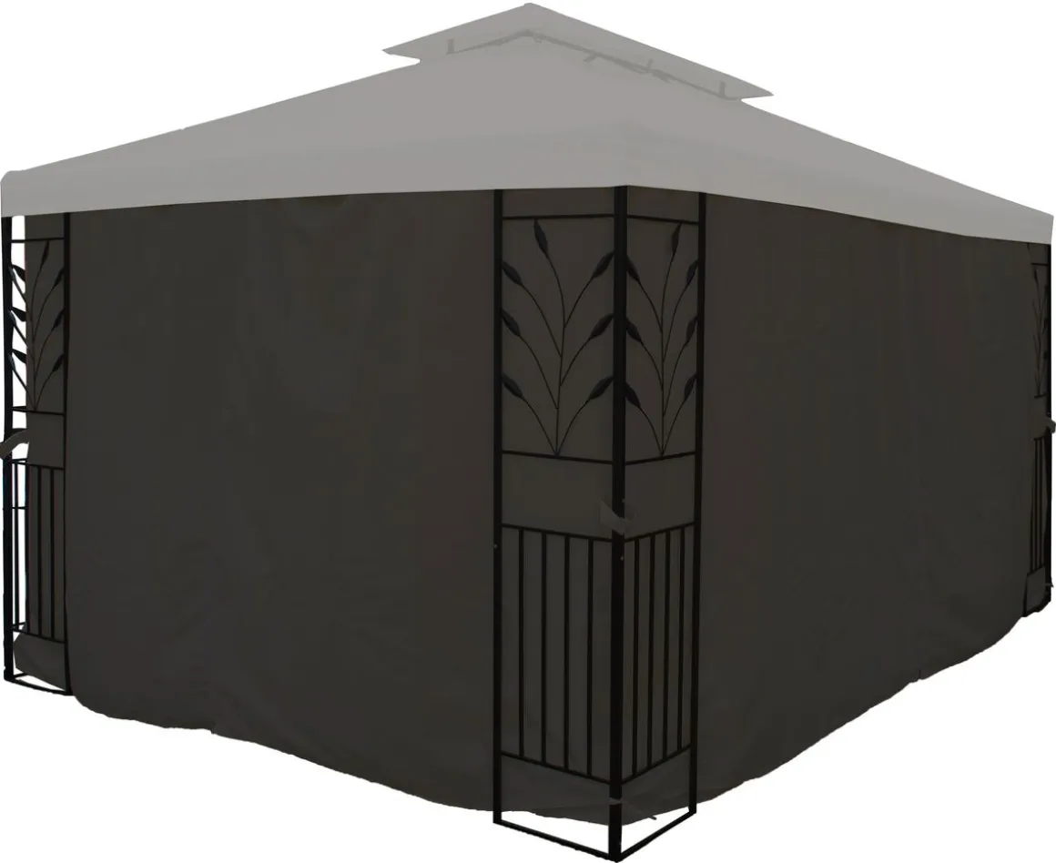 Seitenwände Gartenpavillon LAVEN 4 x 3 m anthrazit
