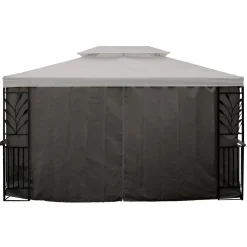 Seitenwände Gartenpavillon LAVEN 4 x 3 m anthrazit