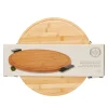 Servierplatte Bambus drehbar 40 cm natur/schwarz