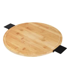 Servierplatte Bambus drehbar 40 cm natur/schwarz