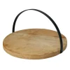Servierplatte Holz rund 28 cm natur