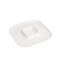 Servierschale Porzellan 26 x 26 cm weiss