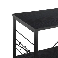 Servierwagen CARIN 3 Etagen 6 Haken schwarz