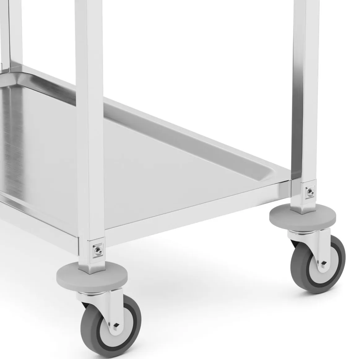 Servierwagen Edelstahl mit 2 Etagen