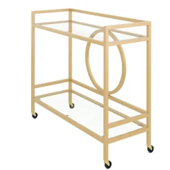 Servierwagen Glas TYRO gold