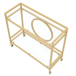 Servierwagen Glas TYRO gold