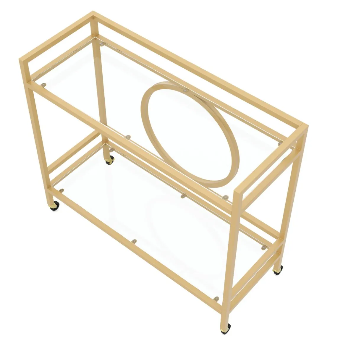 Servierwagen Glas TYRO gold