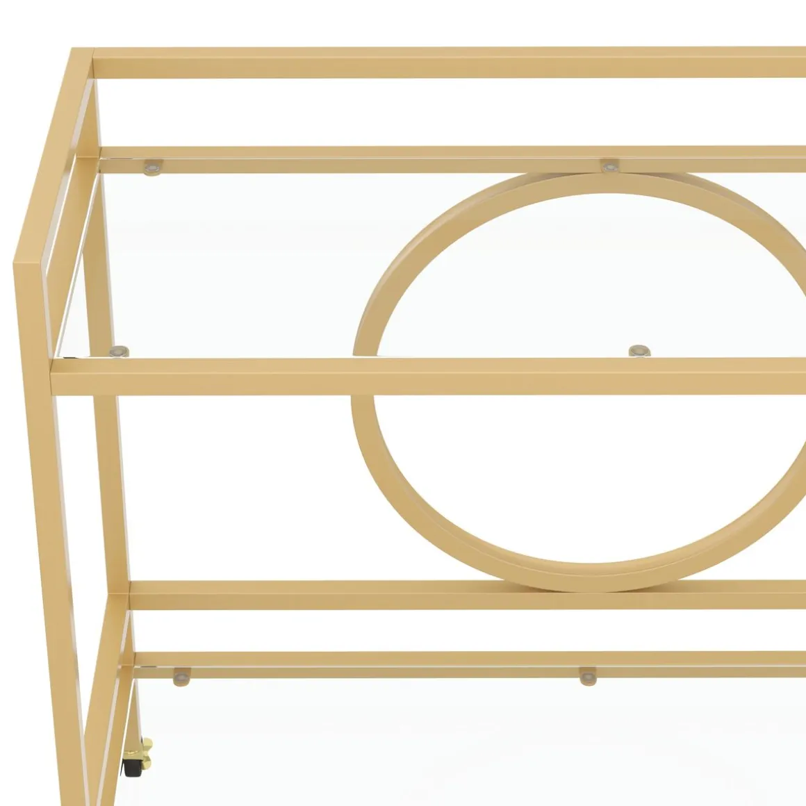 Servierwagen Glas TYRO gold