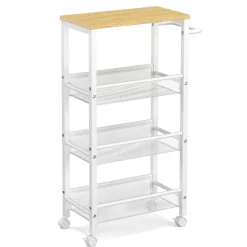 Servierwagen TARIN mit 4 Ablagen weiss