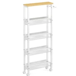 Servierwagen TARIN mit 5 Ablagen weiss