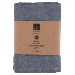 Serviette 35 x 35 cm 4er Set anthrazit