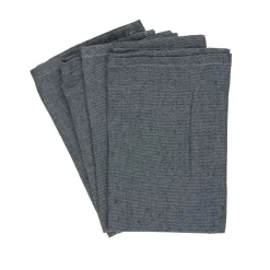 Serviette 35 x 35 cm 4er Set anthrazit