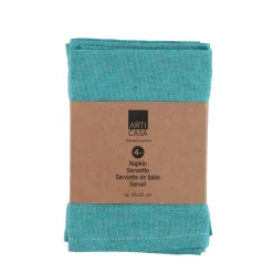 Serviette 35 x 35 cm 4er Set blau