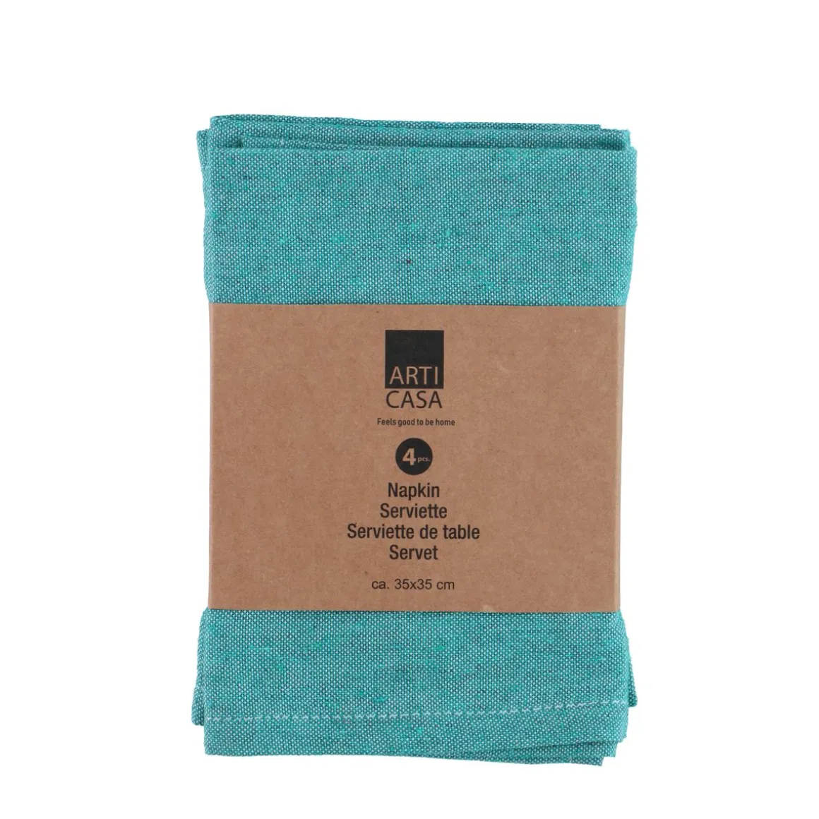 Serviette 35 x 35 cm 4er Set blau
