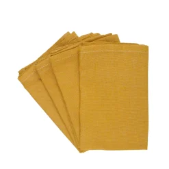 Serviette 35 x 35 cm 4er Set gelb