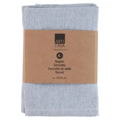 Serviette 35 x 35 cm 4er Set grau