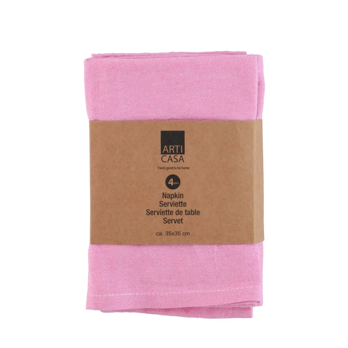 Serviette 35 x 35 cm 4er Set pink