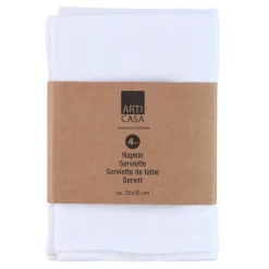 Serviette 35 x 35 cm 4er Set weiss