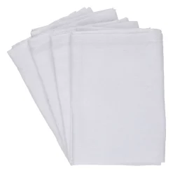 Serviette 35 x 35 cm 4er Set weiss