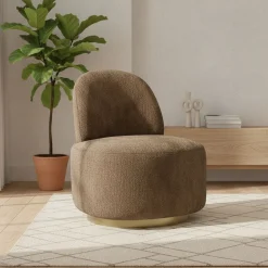 Sessel FIEN braun/gold